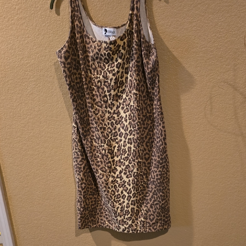ESSENCE eopard Print TANK Dress SIZE L